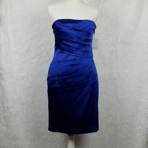 NWT Calvin Klein Strapless Sapphire Cocktail Dress